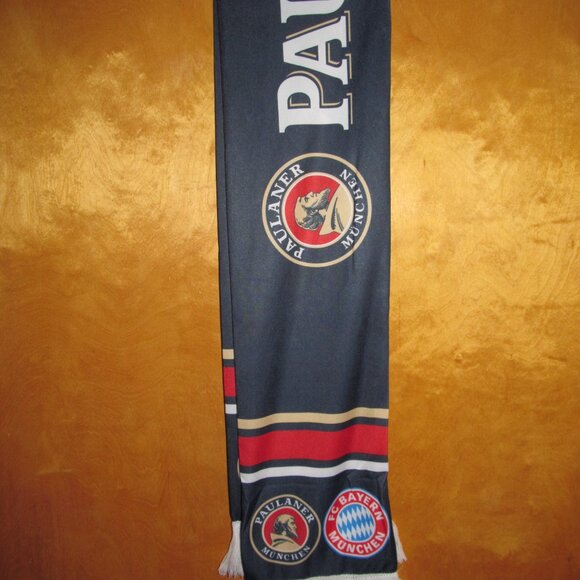 NEW Mens Paulaner Munchen Beer Red and White Jersey T-Shirt Size XL + Scarf - Picture 4 of 5